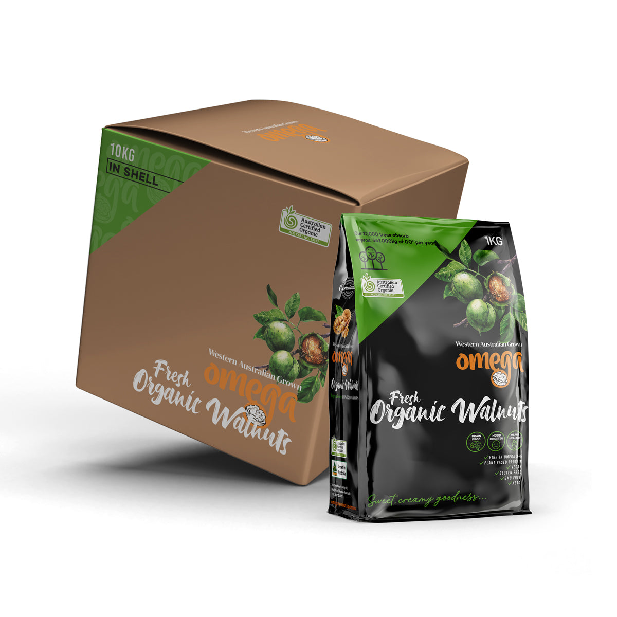 Buy InShell Organic Whole Walnuts Raw Organic Walnuts Omega