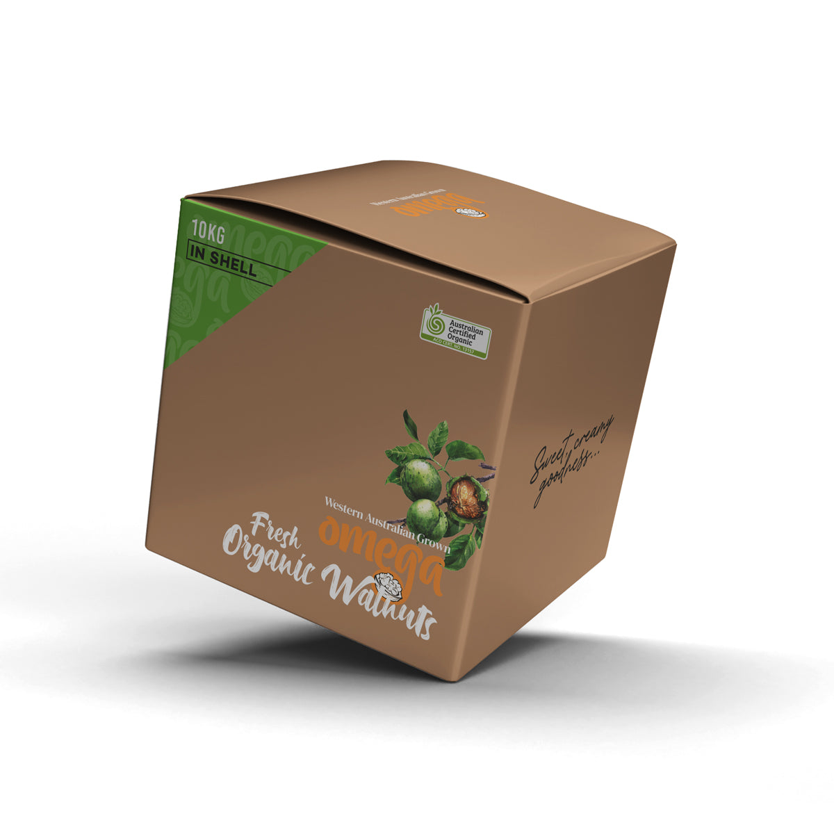 1 x 10kg Organic Inshell Walnuts Bulk Carton