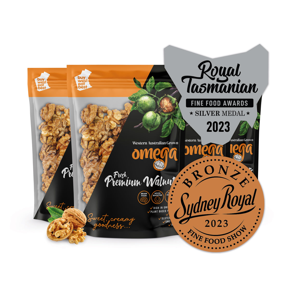 4 x 250g Conventional Shelled Walnuts Pouch Bundle