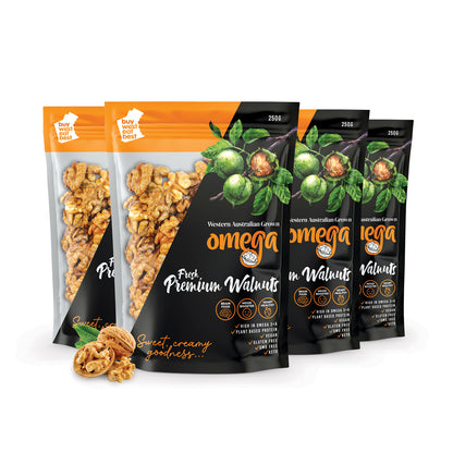 4 x 250g Conventional Shelled Walnuts Pouch Bundle